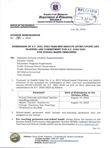 deped mis.or|2022 .